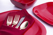 Red Table Setting