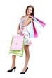 beautiful young woman shopping