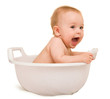 baby having bath