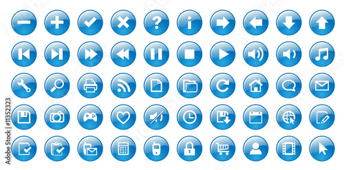 Illustration: Web buttons (blue) Web buttons (blue)