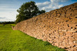 Stone wall on a golf course