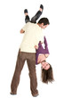 Man carrying a woman