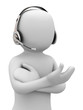 3d person with headset