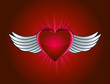 Valentine's Day Background with crystal heart