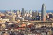 Bird view of the Agbar Tower in Barcelona (Spain)