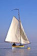 Ice sailing on the Gouwzee in the Netherlands