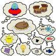 Dialogue Dream - Thought Cloud Set  - Isolated Clipping