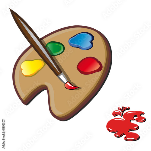 Farbpalette Künstlermaterial - Vector