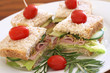Tasty sandwiches on wholewheat bread Tasty sandwiches on wholewheat bread