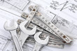 Spanners over house plan Spanners over house plan