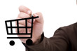 Hand drawing a shopping cart