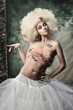 Photo: concept shot girl in a wig with butterflies concept shot girl in a wig with butterflies
