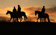Reiter im Sonnenuntergang Reiter im Sonnenuntergang