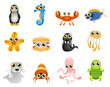marine life vector - cartoon series 6