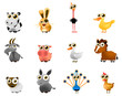 farm animal vector - cartoon series 7