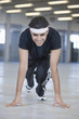 Young man doing sports workout