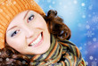 Happy teen in winter concept