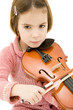little girl with violin isolated on white background little girl with violin isolated on white background