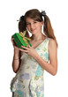 Girl with  gift box