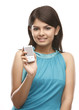 Indian teenage girl with the mobile