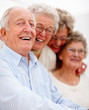 Group of smiling older people together Group of smiling older people together