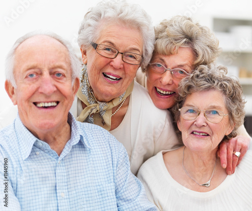 Foto: Portrait of older people smiling happily Portrait of older people smiling happily