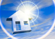 Illustration: haus und solar energie haus und solar energie
