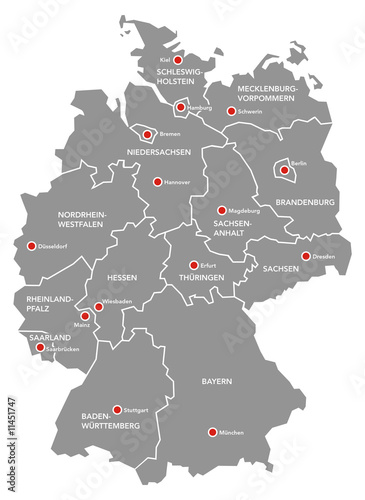Illustration: Deutschlandkarte Deutschlandkarte
