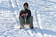 sledding in the snow