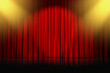 scène de spectacle - rideaux fermés