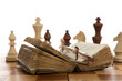 Chess composition with book Chess composition with book