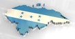 3d flag map of Honduras 3d flag map of Honduras