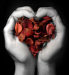 Corazón de pétalos