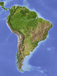South America, shaded relief map, colored for vegetation South America, shaded relief map, colored for vegetation