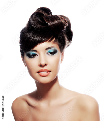 creativity make-up with stylish hairstyle stylish hairstyle. creativity make-up with stylish hairstyle