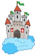Medieval castle on clouds Medieval castle on clouds