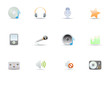 simple icons for common digital music media