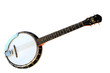 Musical instrument banjo isolated on a white background. Musical instrument banjo isolated on a white background.