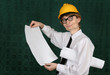 Cheerful nerdy architect