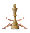 Chess composition with girl Chess composition with girl
