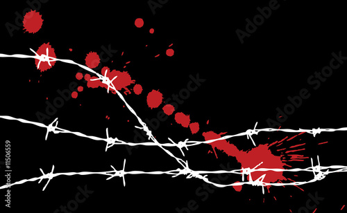 Illustration: barbed wire silhouette barbed wire silhouette