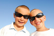 Two happy brothers on vacation