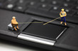 Online phishing and identity theft concept.