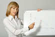 Photo: Business Lady pointing to Whiteboard Business Lady pointing to Whiteboard