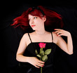 girl with a rose