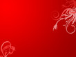 Illustration: Red Floral Background Red Floral Background