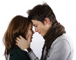 attractive couple looking into each othes eyes attractive couple looking into each othes eyes