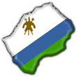 lesotho button flag map shape