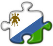 lesotho button flag puzzle shape