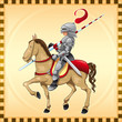 Knight and Horse with Background